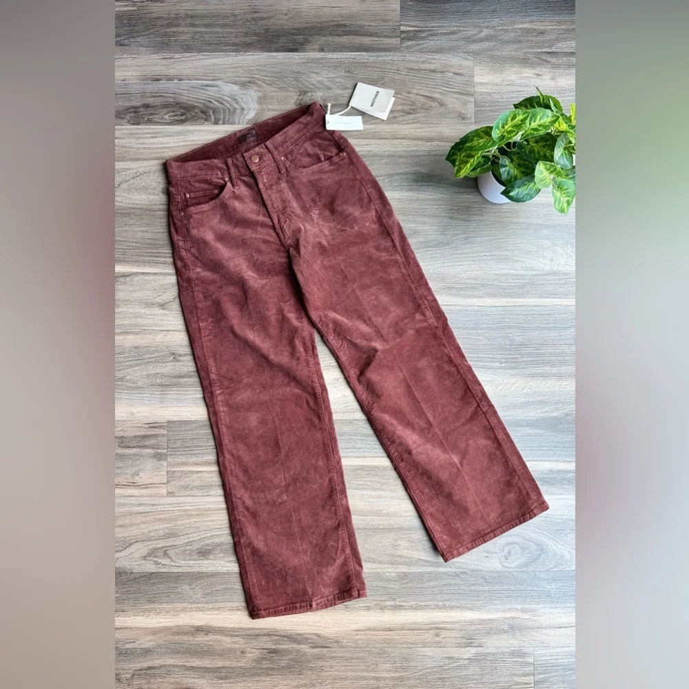 Mother Corduroy Mid Rise The Maven Ankle Pants‎ Hopscotch Aztec Brown NWT